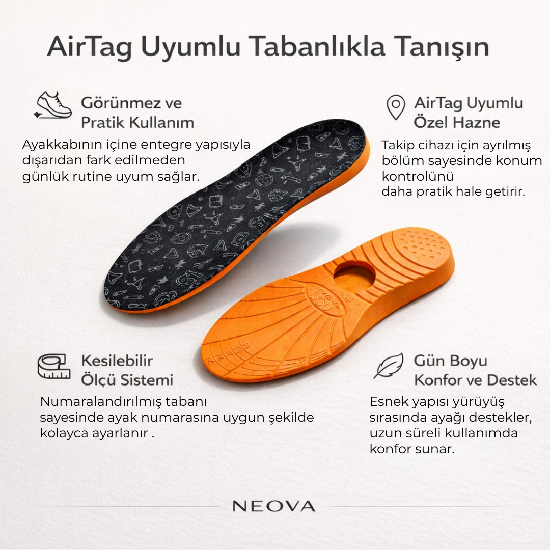 AirTag Uyumlu Kesilebilir Takip Tabanlığı